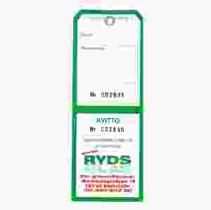 Nyckellappar med kvitto med eget tryck