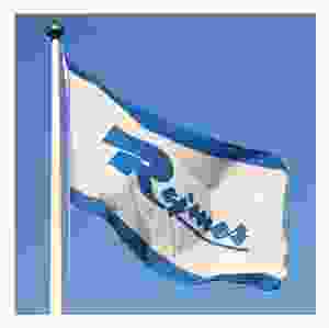 Screentryckt flagga 165g med 1-färgstryck