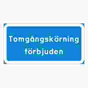 Parkeringsskylt Tomgångskörning förbjuden