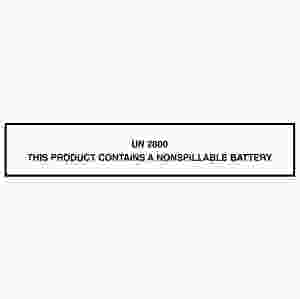 Farligt Gods-etikett UN2800 Nonspillable Battery, 1000 st