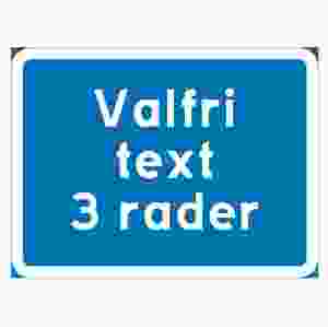 Parkeringsskylt Valfri text 3 rader